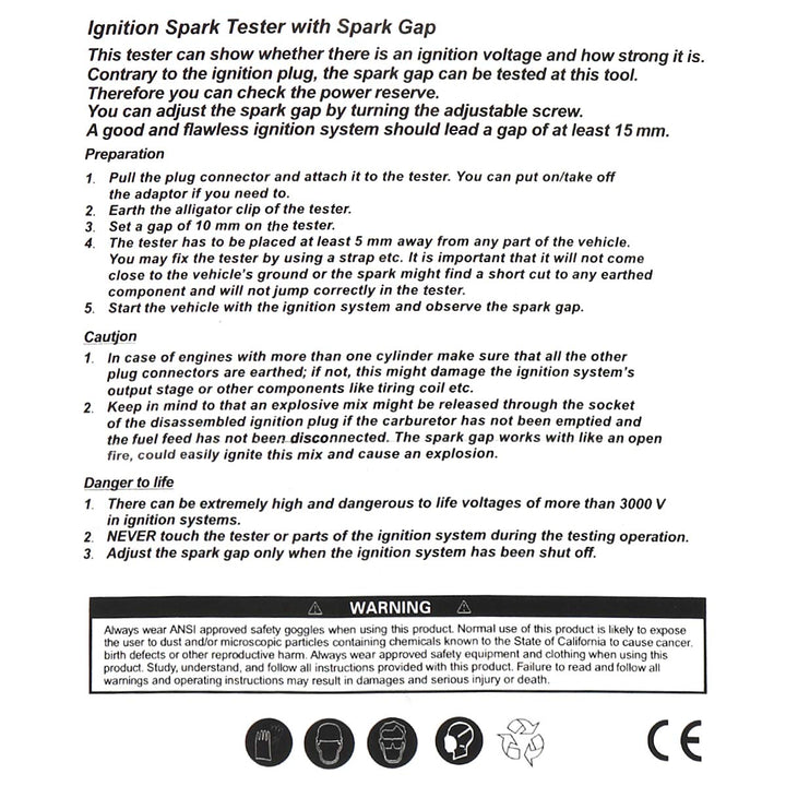 OriGlam Spark Plug Tester, Adjustable Ignition System Coil Tester, Coil - on Plug Ignition Spark Circuit Tester, Autos Diagnostic Test To - Just Closeouts Canada Inc.