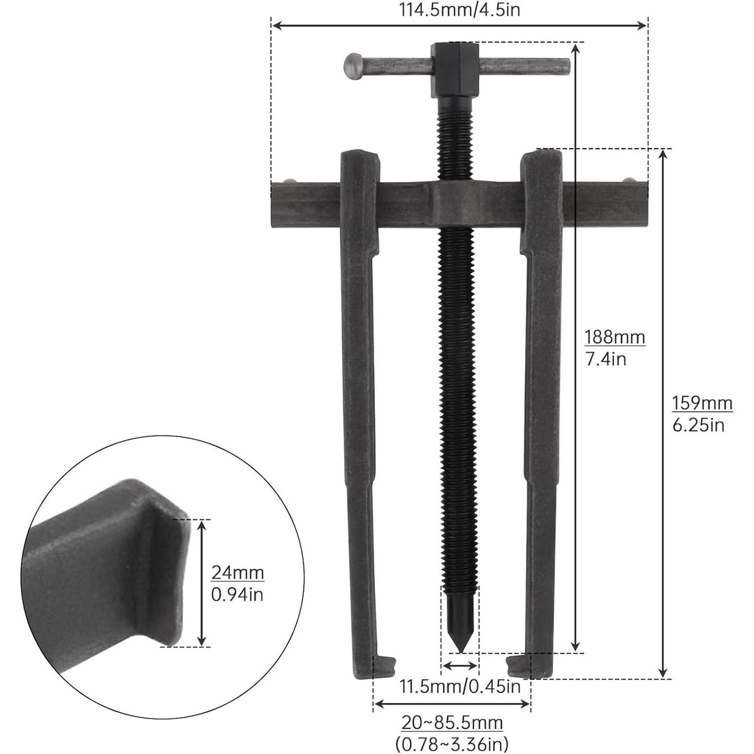 OriGlam Two Jaws Bearing Puller/Remover, Adjustable Two Jaw Puller Tool, Bearing Puller Tool, Carbon Steel Pump Pulley Remover (8 inch) - Just Closeouts Canada Inc.
