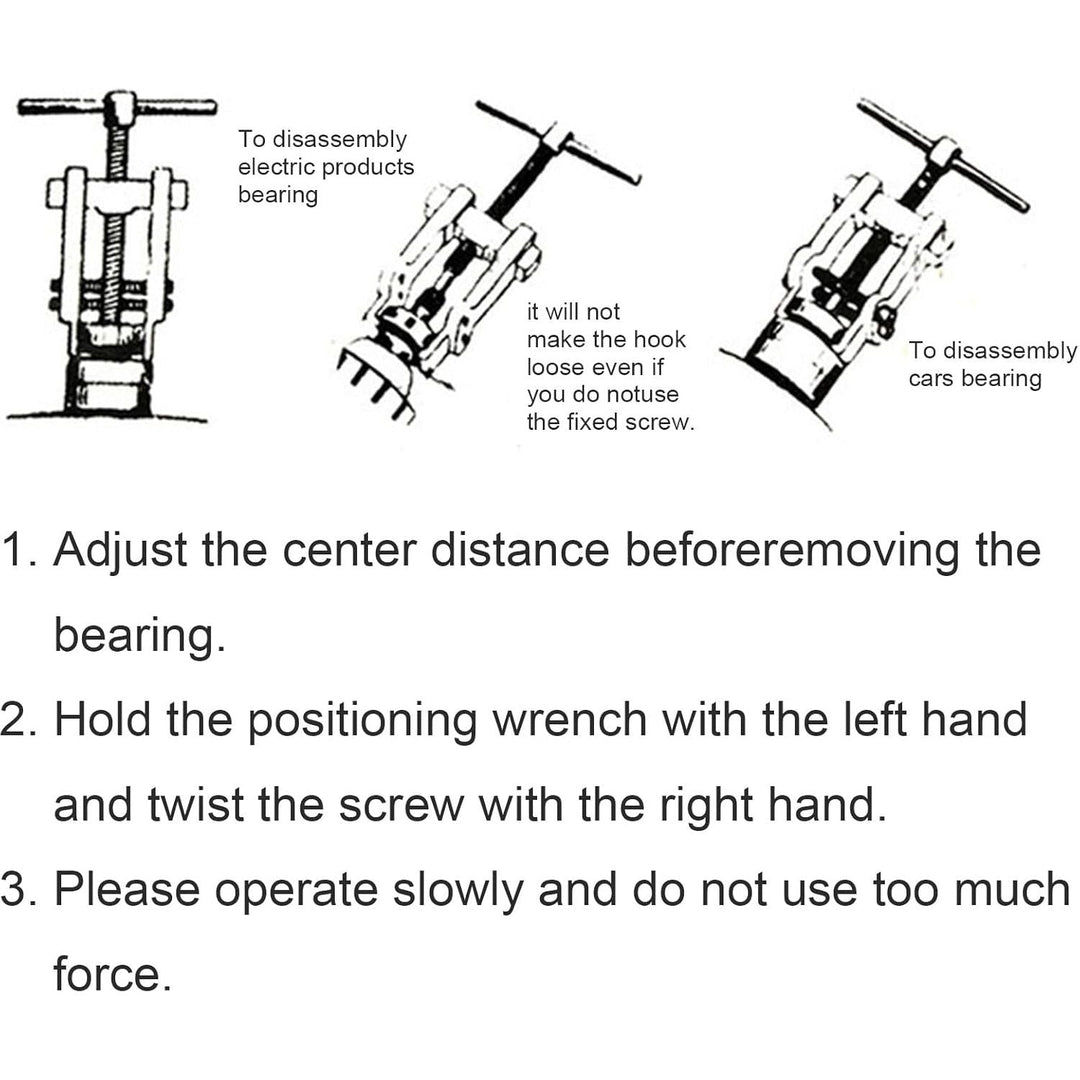 OriGlam Two Jaws Bearing Puller/Remover, Adjustable Two Jaw Puller Tool, Bearing Puller Tool, Carbon Steel Pump Pulley Remover (8 inch) - Just Closeouts Canada Inc.