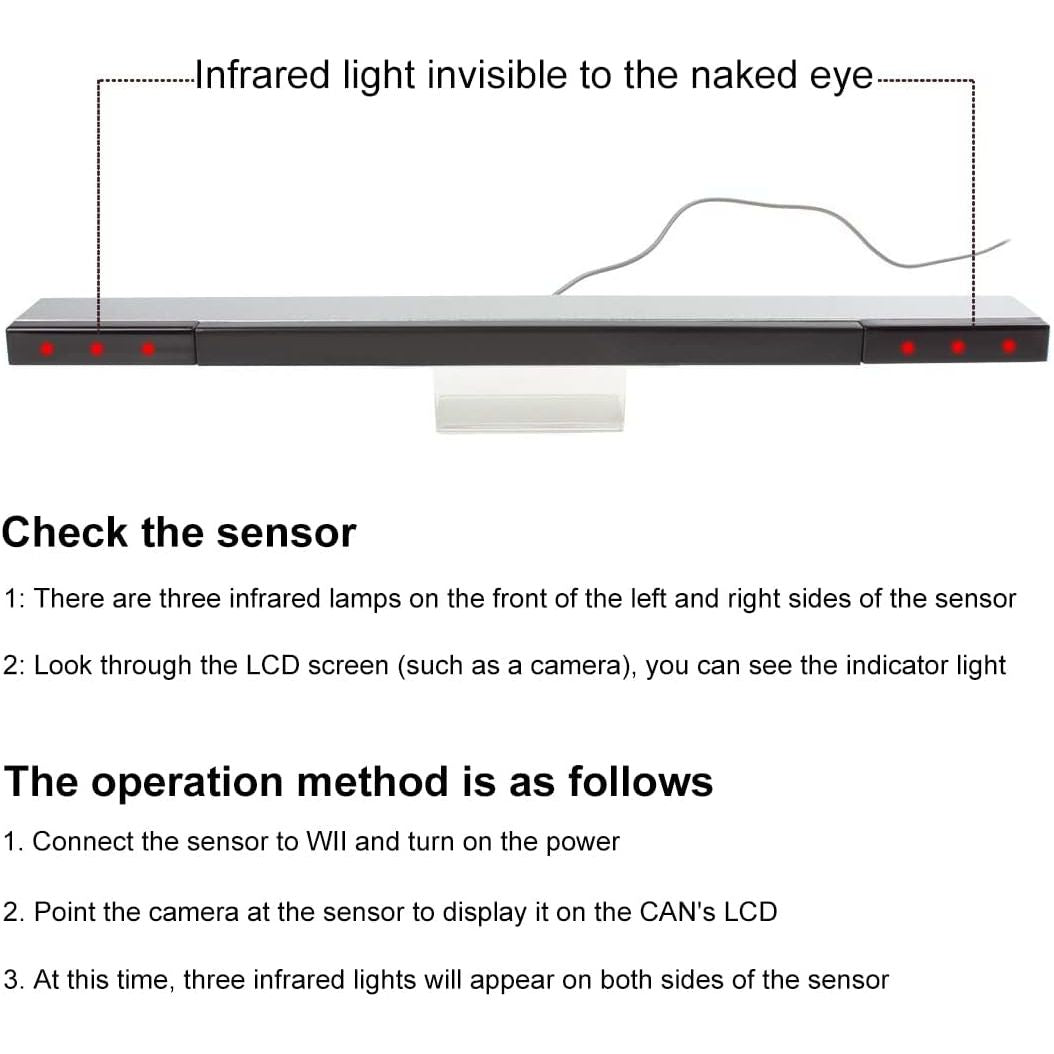 OriGlam USB Wired Wii Sensor Bar, Replacement Infrared IR Ray Motion Sensor Bar for Nintendo Wii and Wii U Consoles - Just Closeouts Canada Inc.