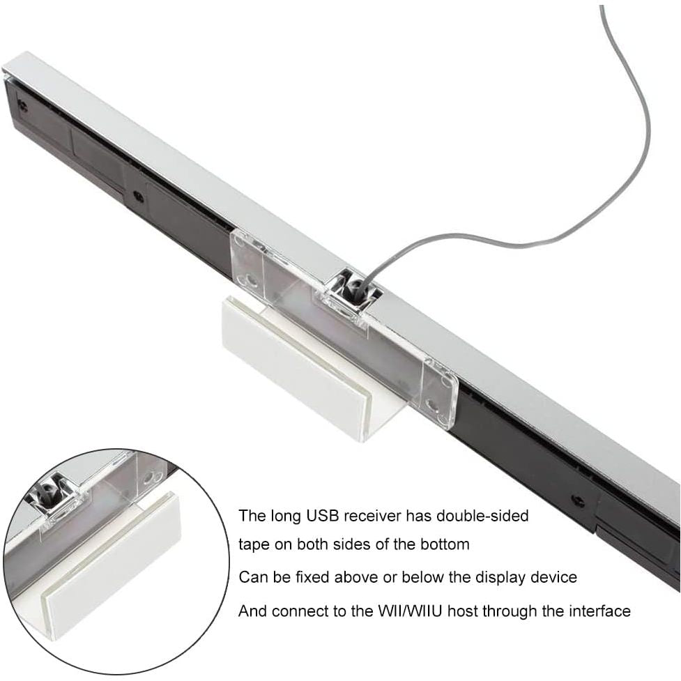 OriGlam USB Wired Wii Sensor Bar, Replacement Infrared IR Ray Motion Sensor Bar for Nintendo Wii and Wii U Consoles - Just Closeouts Canada Inc.