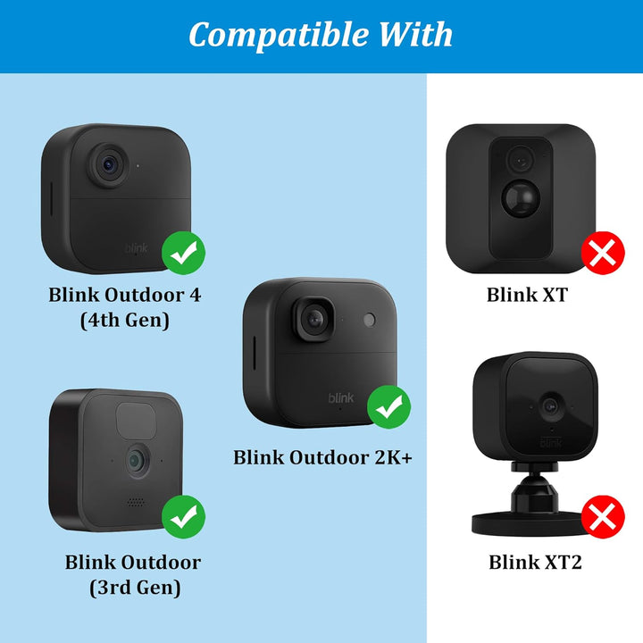 Outdoor Camera Mount for Blink Outdoor 4 (4th Gen) & 3rd Gen Camera, 3 Pack 360° Adjustable Wall Mount Bracket with Sync Module 2 Mount for Blink Camera System (Black, Cameras Not Included) - Just Closeouts Canada Inc.