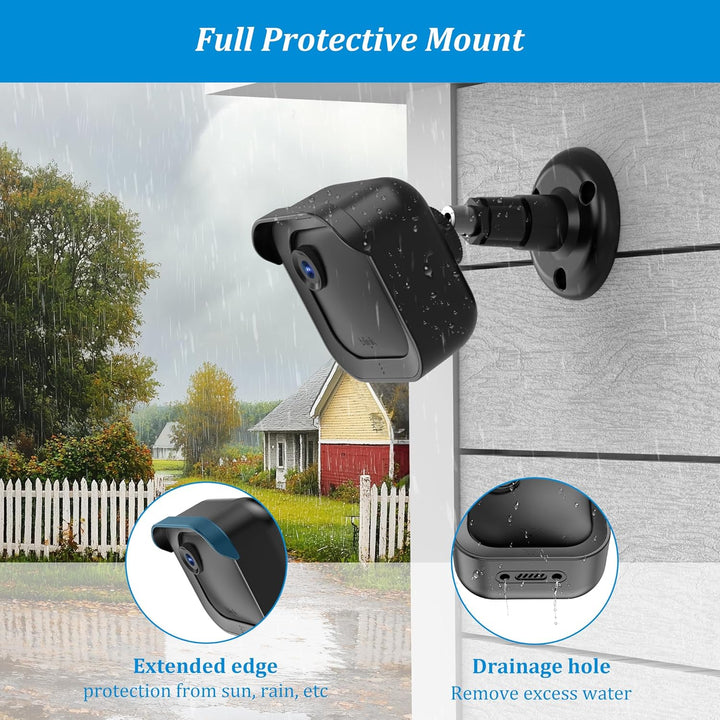 Outdoor Camera Mount for Blink Outdoor 4 (4th Gen) & 3rd Gen Camera, 3 Pack 360° Adjustable Wall Mount Bracket with Sync Module 2 Mount for Blink Camera System (Black, Cameras Not Included) - Just Closeouts Canada Inc.