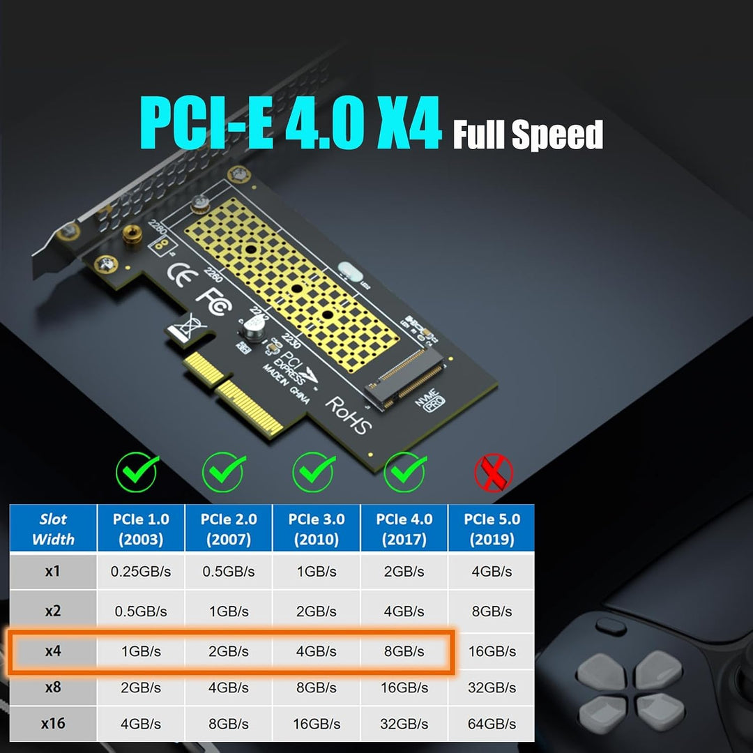 PA09-HS-CA M.2 NVMe to PCIe 4.0 X4 Adapter with Heatsink, 2230-2280 SSD - Just Closeouts Canada Inc.XOO2Y4NXH3