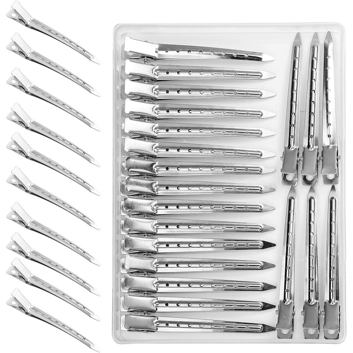 Pack of 30 Silver Hair Clips, 9 cm EnteBill Hair Clips, Hair Clips, Hairdresser Metal for Girls and Women - Just Closeouts Canada Inc.X004E4329P
