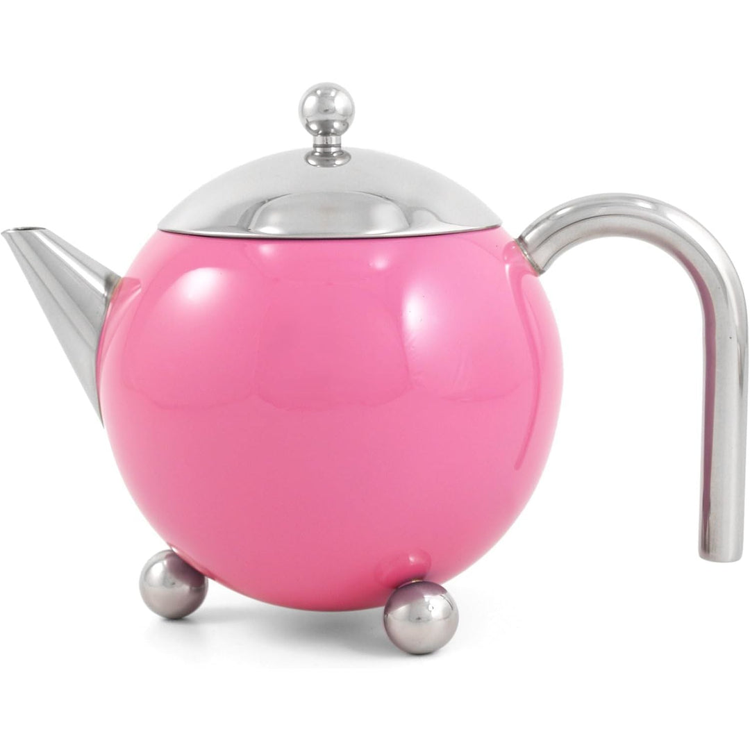Painted Lady 28-Ounce Teapot, Pretty In Pink, Stainless Steel - Just Closeouts Canada Inc.771541814127