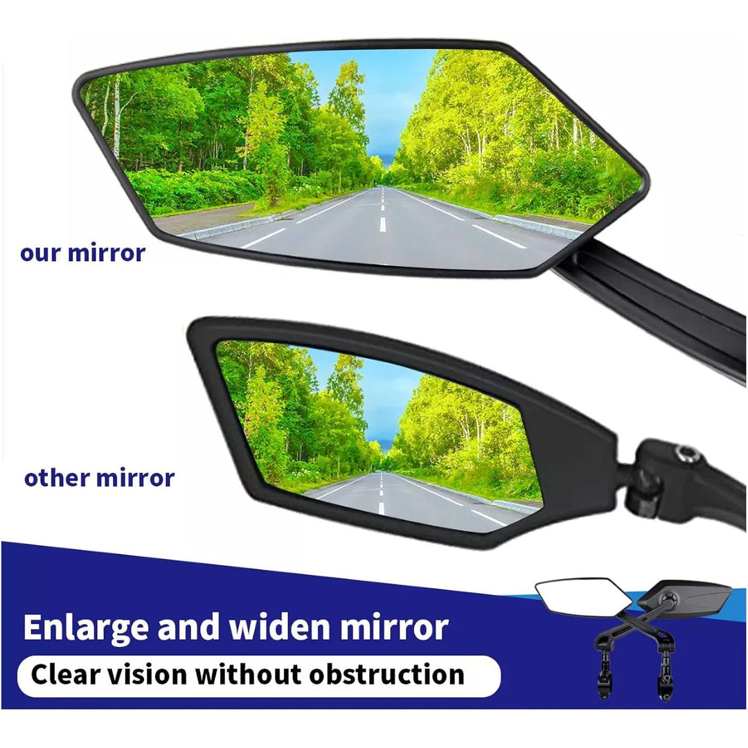 Pair of Black 360° Adjustable Bicycle Handlebar Mirrors - Just Closeouts Canada Inc.
