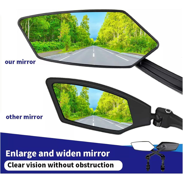 Pair of Black 360° Adjustable Bicycle Handlebar Mirrors - Just Closeouts Canada Inc.