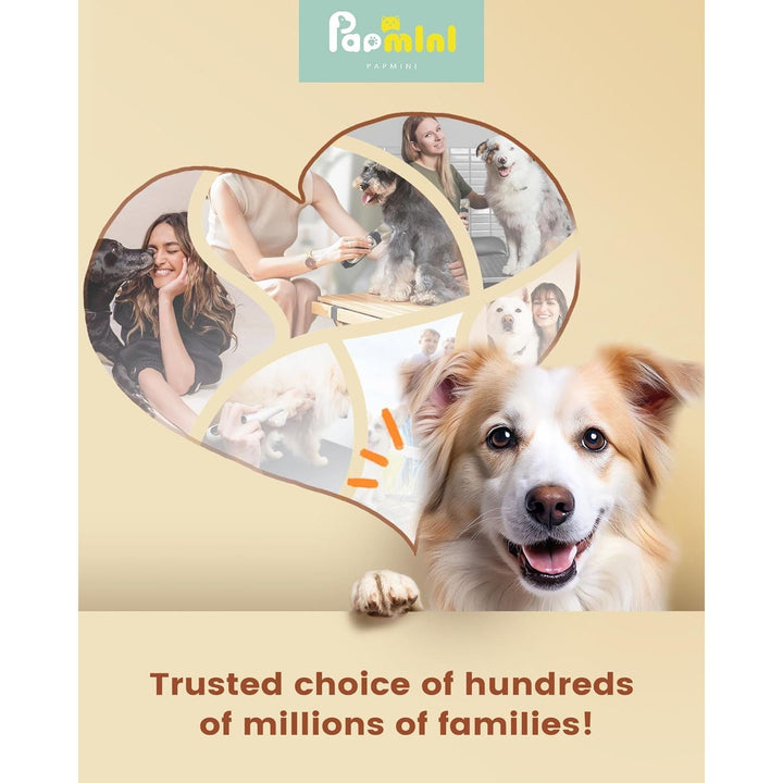 PAPMINI 2 in 1 Dog Grooming Kit, Low Noise Rechargeable Dog Clippers for Grooming, Cordless Pet Hair Clippers and Paw Trimmer, Pet Shavers for Small Dogs Cats Animals (Gold) - Just Closeouts Canada Inc.