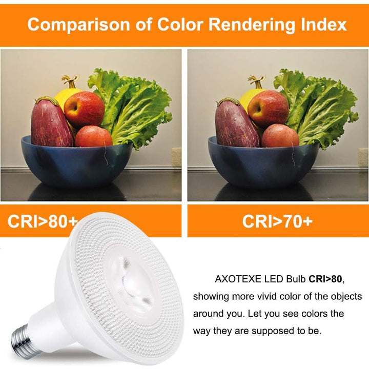 PAR38 LED Flood Light Bulbs 3000K Warm White Dimmable 1600LM 15W (100W Equivalent) E26 40 Degree Spot Light Bulb Indoor/Outdoor Recessed Lighting 6 - Pack - Just Closeouts Canada Inc.