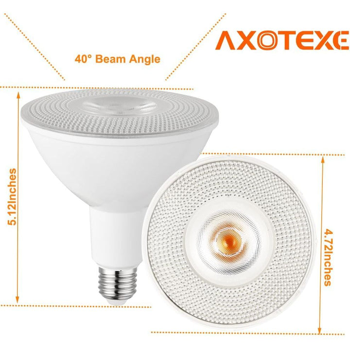 PAR38 LED Flood Light Bulbs 3000K Warm White Dimmable 1600LM 15W (100W Equivalent) E26 40 Degree Spot Light Bulb Indoor/Outdoor Recessed Lighting 6 - Pack - Just Closeouts Canada Inc.