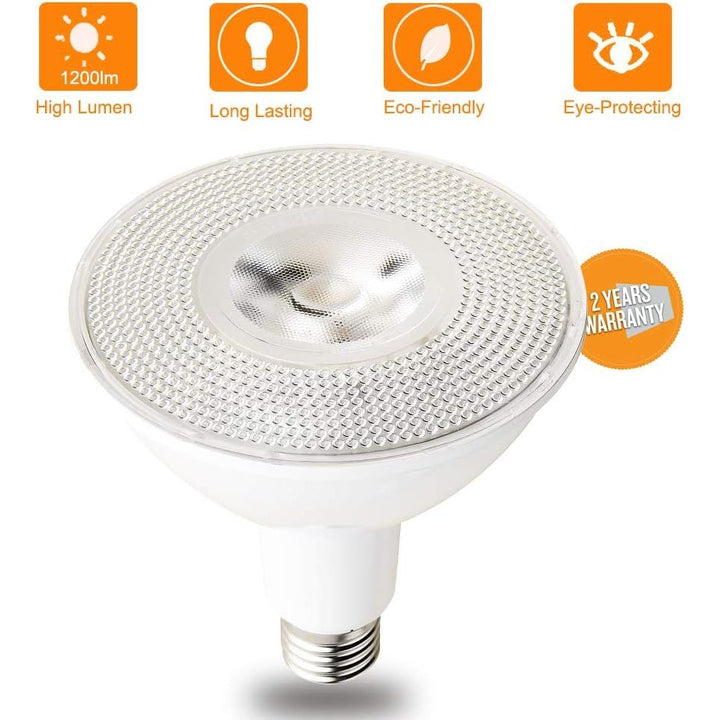 PAR38 LED Flood Light Bulbs 3000K Warm White Dimmable 1600LM 15W (100W Equivalent) E26 40 Degree Spot Light Bulb Indoor/Outdoor Recessed Lighting 6 - Pack - Just Closeouts Canada Inc.