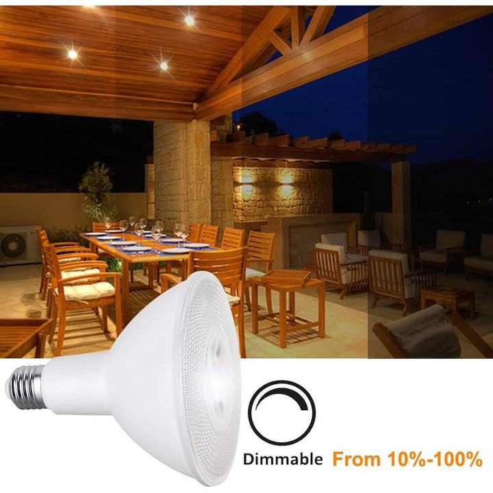 PAR38 LED Flood Light Bulbs 3000K Warm White Dimmable 1600LM 15W (100W Equivalent) E26 40 Degree Spot Light Bulb Indoor/Outdoor Recessed Lighting 6 - Pack - Just Closeouts Canada Inc.