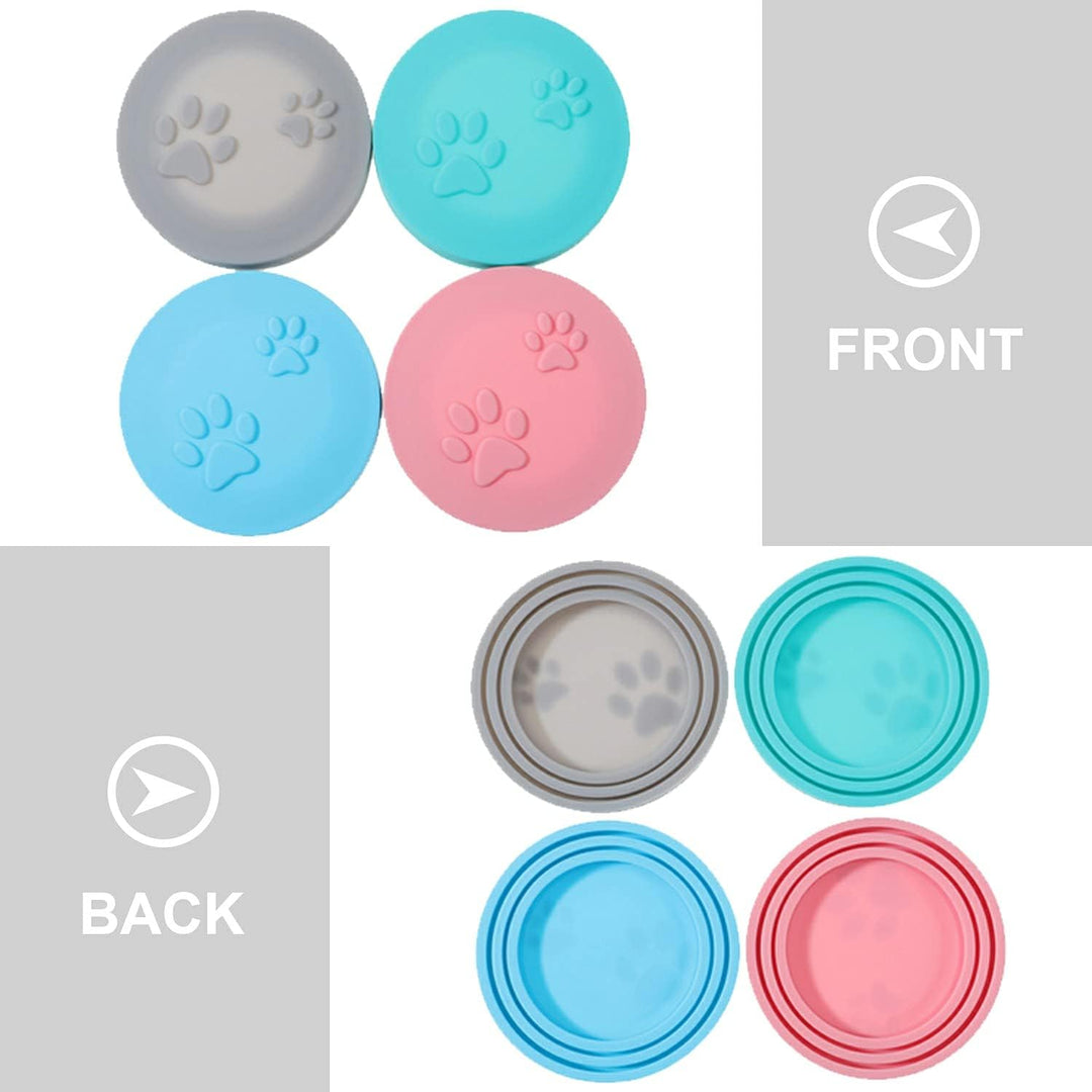 Pet Food Can Cover Set, Universal Silicone Cat Dog Food Can Lids 1 Fit 3 Standard Size Can Tops Covers for Pet Cat Dog Feeding Can and Wet Food Storage, Multi-Functional Pet Food Can Supplies(4PCS) - Just Closeouts Canada Inc.