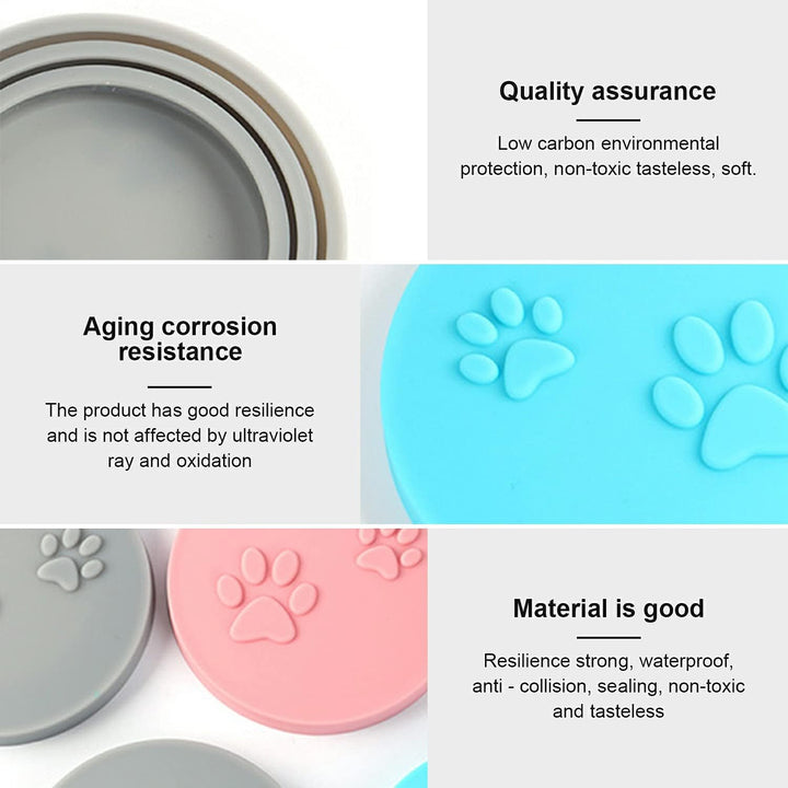 Pet Food Can Cover Set, Universal Silicone Cat Dog Food Can Lids 1 Fit 3 Standard Size Can Tops Covers for Pet Cat Dog Feeding Can and Wet Food Storage, Multi-Functional Pet Food Can Supplies(4PCS) - Just Closeouts Canada Inc.