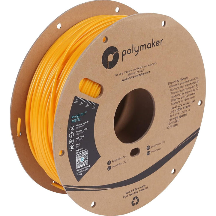 PETG Filament 2.85mm 1kg Gold 3D Printer Filament, PolyLite PETG 3D Printing Filament 2.85mm, Dimensional Accuracy +/ - 0.03mm, Print with Most 3D Printers - Just Closeouts Canada Inc.PB01013