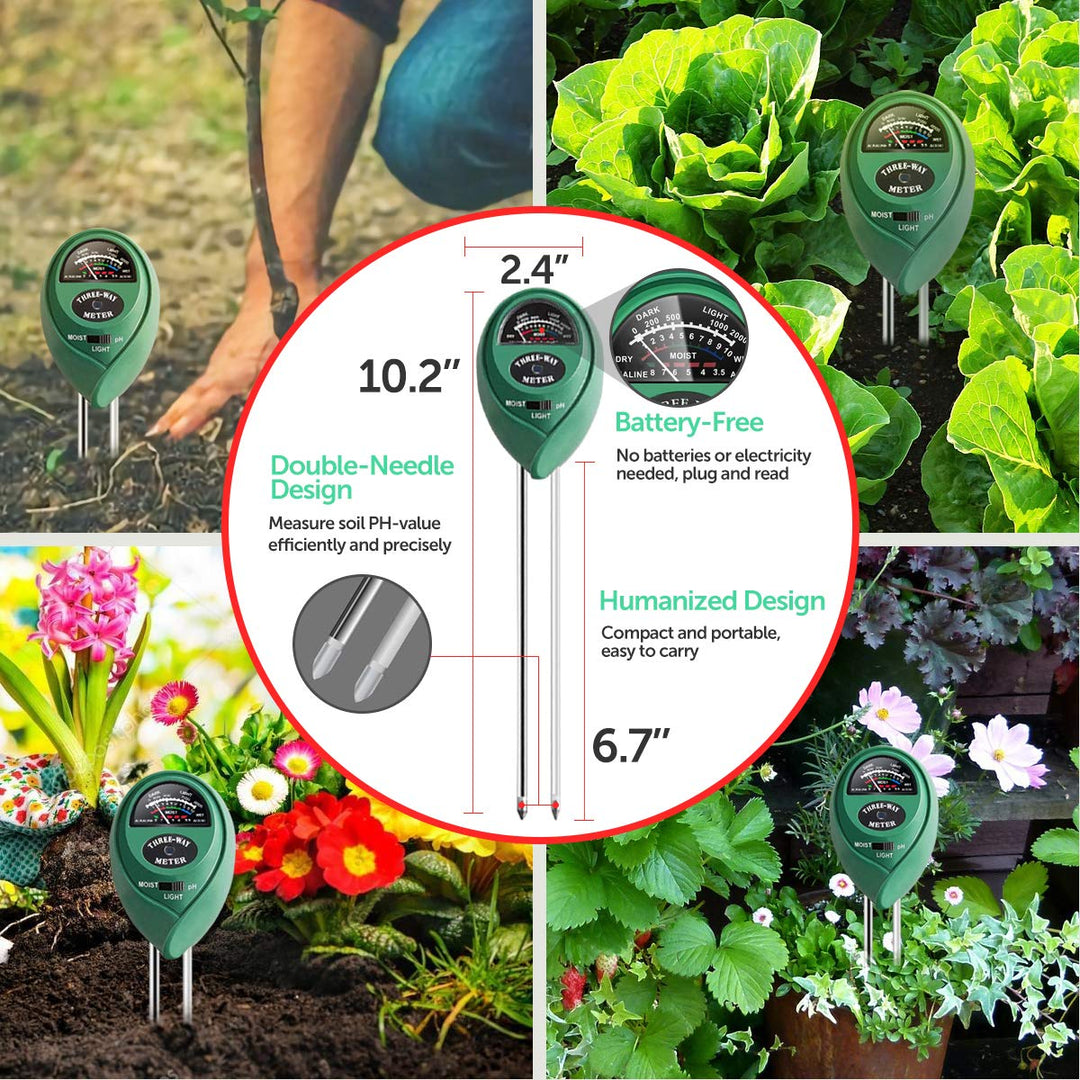 PH Meter, TDS PPM Meter, Soil PH Tester, PH/EC Digital Kit, 3 Pack - Just Closeouts Canada Inc.