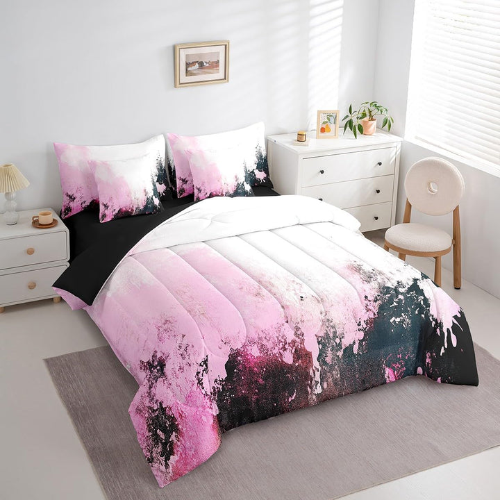Pink Abstract Comforter & Sheet Set, Full, 7-Piece - Just Closeouts Canada Inc.X004GU3EVD