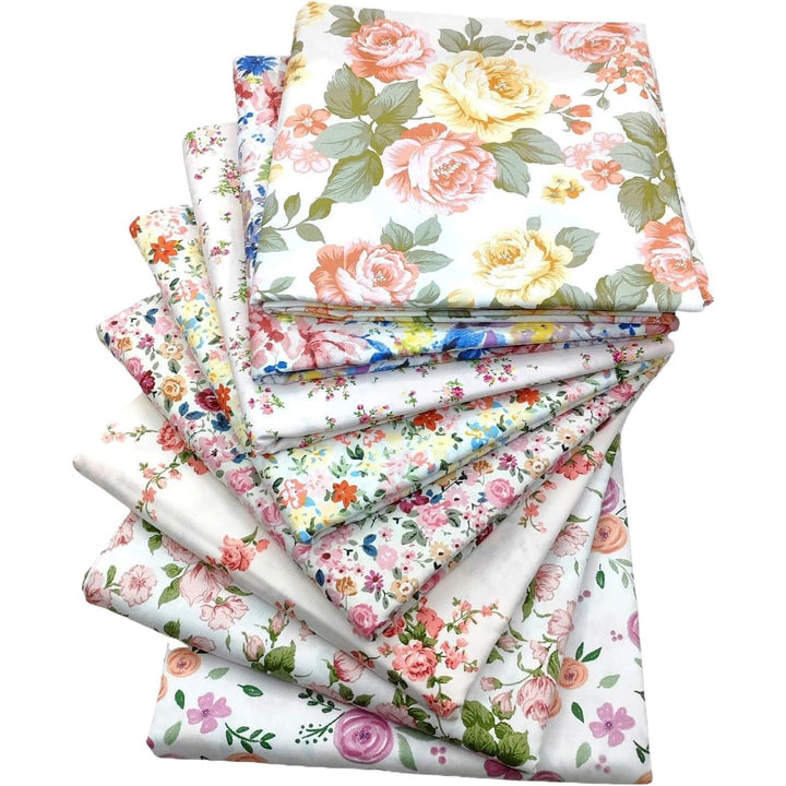Assorted floral fabric patterns