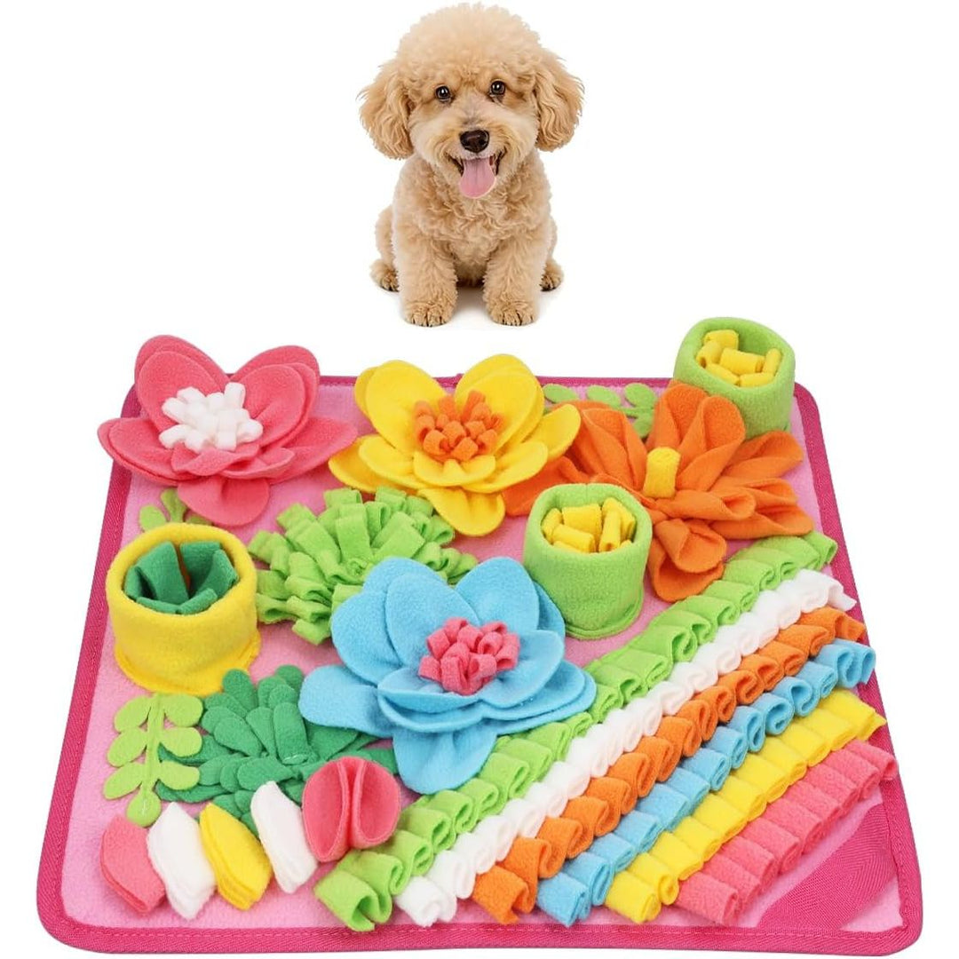 Pink Floral Snuffle Mat for Dogs & Cats – 15.4 × 15.4 in - Just Closeouts Canada Inc.