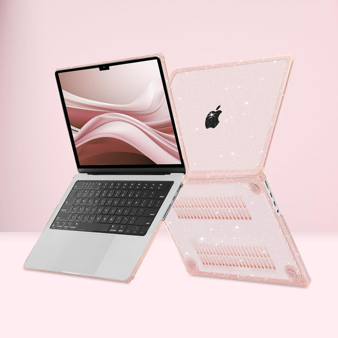 Pink Glitter TPU-Bumper Case and Keyboard Cover for 14-Inch Pro - Just Closeouts Canada Inc.
