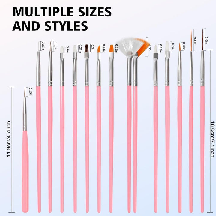 Pink Nail Art Brush, Dotting Tool & Holder Kit - Just Closeouts Canada Inc.X004OO97XP
