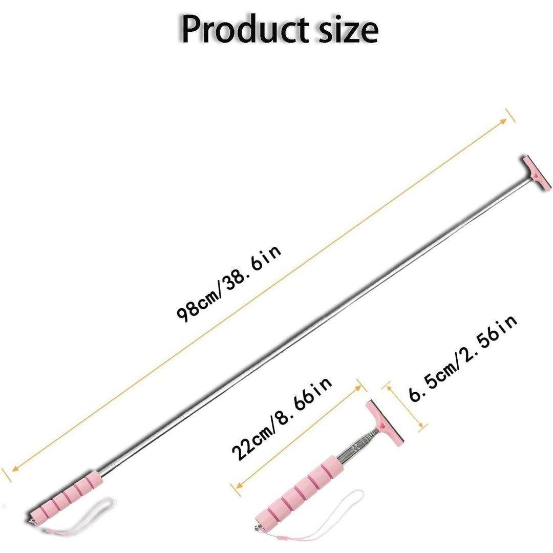 Pink telescopic car mirror wiper, view 2
