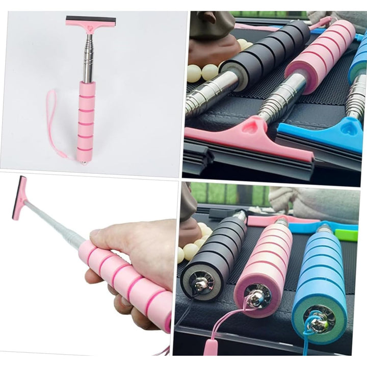 Pink telescopic car mirror wiper, view 4