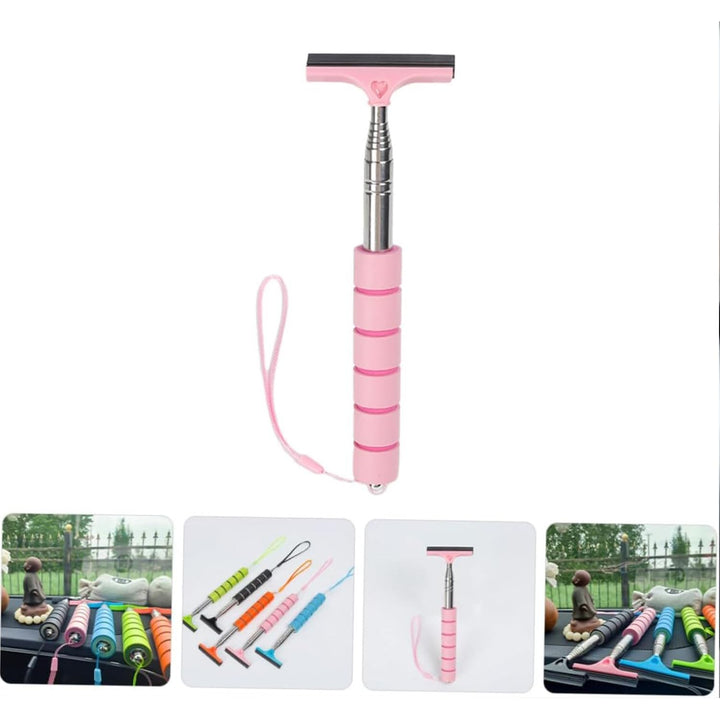 Pink telescopic car mirror wiper, view 6
