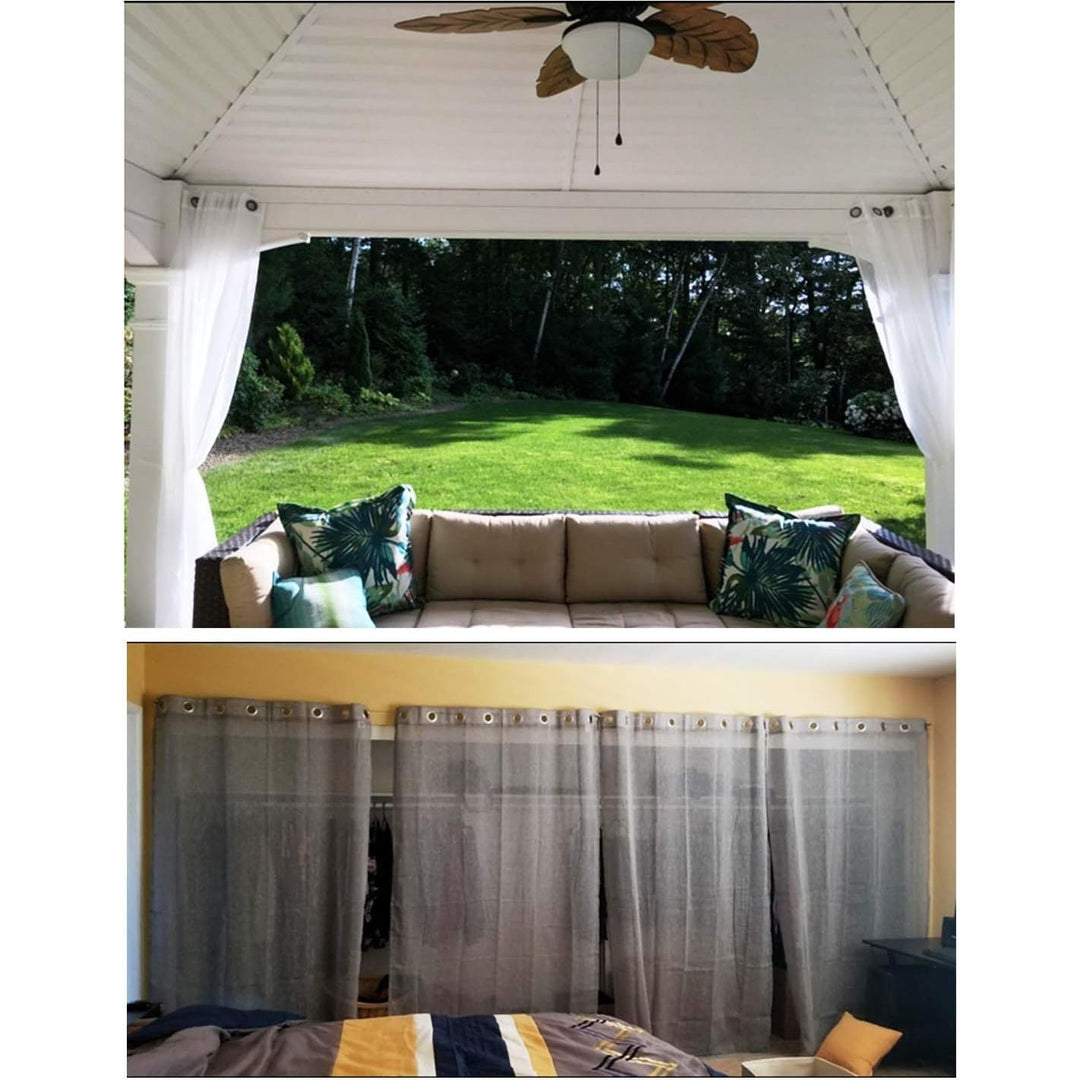 Pinowu Wall Mount Curtain Wire Rod Set for Art Display - Stainless Steel Photo Hanging Wire Clothesline Wire Window Curtain Tension Wire Multi - Purpose Crafts Organizer (5 Meter) - Just Closeouts Canada Inc.