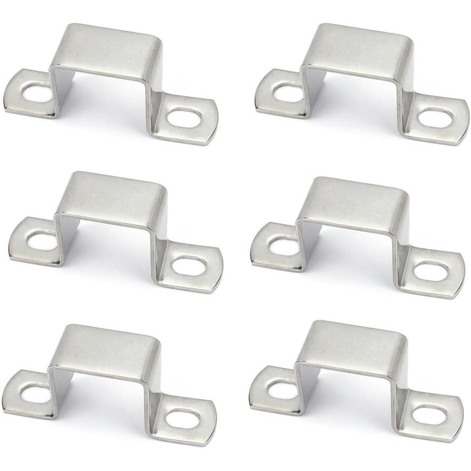 Pipe Support Hangers 6pcs Stainless Steel Pipe Support clamp Square Tube Clamps Mount U Brackets Bracket U - Just Closeouts Canada Inc.