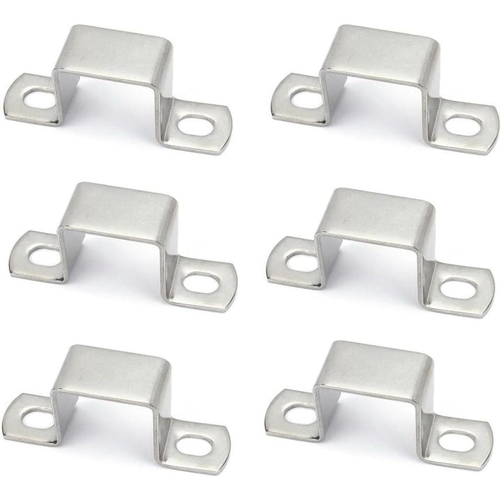 Pipe Support Hangers 6pcs Stainless Steel Pipe Support clamp Square Tube Clamps Mount U Brackets Bracket U - Just Closeouts Canada Inc.