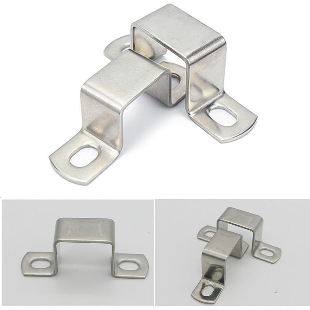 Pipe Support Hangers 6pcs Stainless Steel Pipe Support clamp Square Tube Clamps Mount U Brackets Bracket U - Just Closeouts Canada Inc.