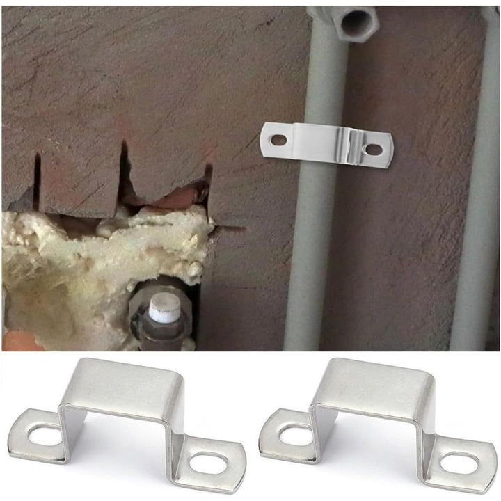 Pipe Support Hangers 6pcs Stainless Steel Pipe Support clamp Square Tube Clamps Mount U Brackets Bracket U - Just Closeouts Canada Inc.