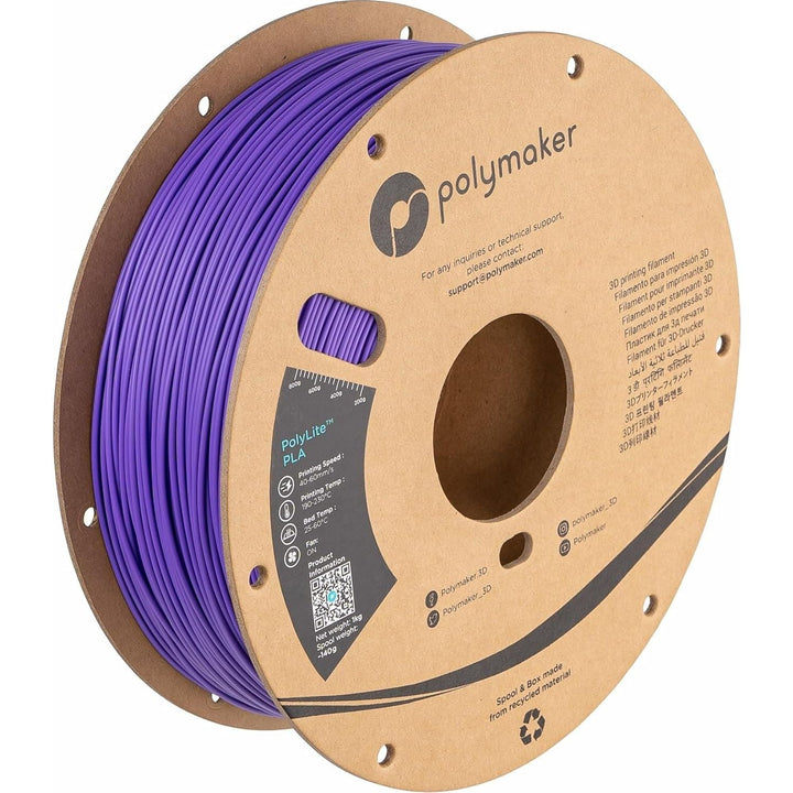 PLA Filament, Purple 3D Printing PLA Filament 1.75mm 1kg - PolyLite 3D Printer PLA Filament, Dimensional Accuracy +/ - 0.03mm, Compatible with Most 3D Printer, Purple - Just Closeouts Canada Inc.PA07011