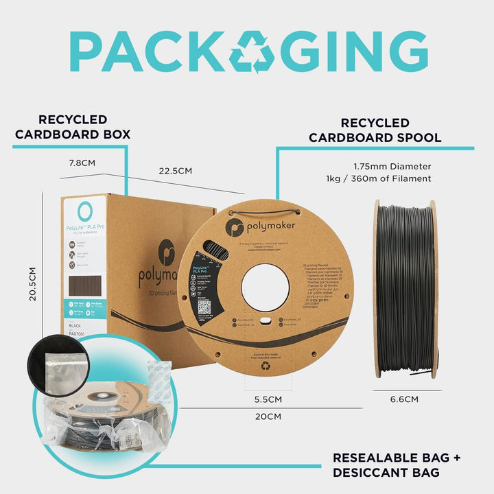 PLA PRO Filament 1.75mm 1kg, Tough & High Rigidity Army Beige 3D Printing Filament, PolyLite PLA PRO 3D Printer Filament 1.75mm, Print with Most 3D Printers - Just Closeouts Canada Inc.PA07027