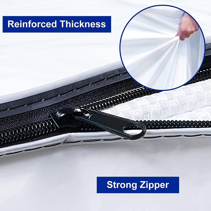 Plastic Mattress Bag for Moving Storage, 6 Mil Waterproof Zippered Mattress Cover, Mattress Protector for Moving Supplies - King Size - Just Closeouts Canada Inc.