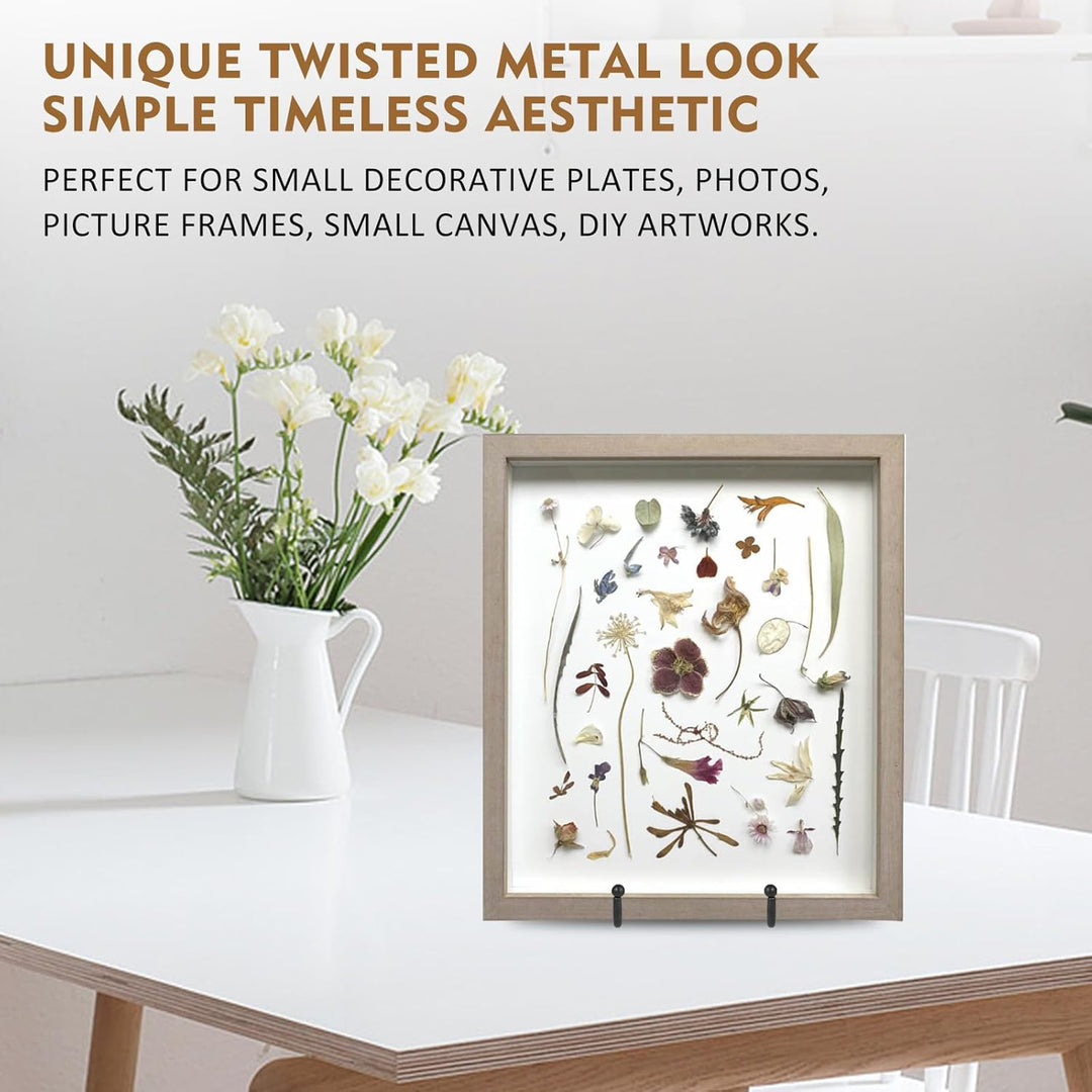 Plate Holder Easel Display Stand - 4.5 Inch Twisted Metal Wire Plate Stands - Picture Frame Stand - Tabletop Easels for Display Decorative Plates | Pictures | Books | Photo | Plaque - 3 Pack - Black - Just Closeouts Canada Inc.X003XZZ2J9