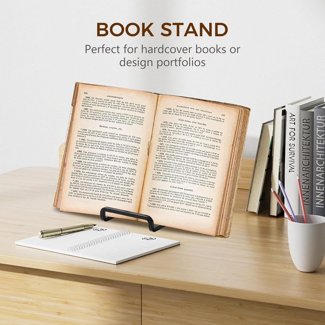 Plate Holder Easel Display Stand - 8 inch Metal Plate Stands for Display - Tabletop Picture Stand - Black Iron Easels for Display Pictures | Photo Frames | Book | Decorative Plates | Plaque - 2 Pack - Just Closeouts Canada Inc.