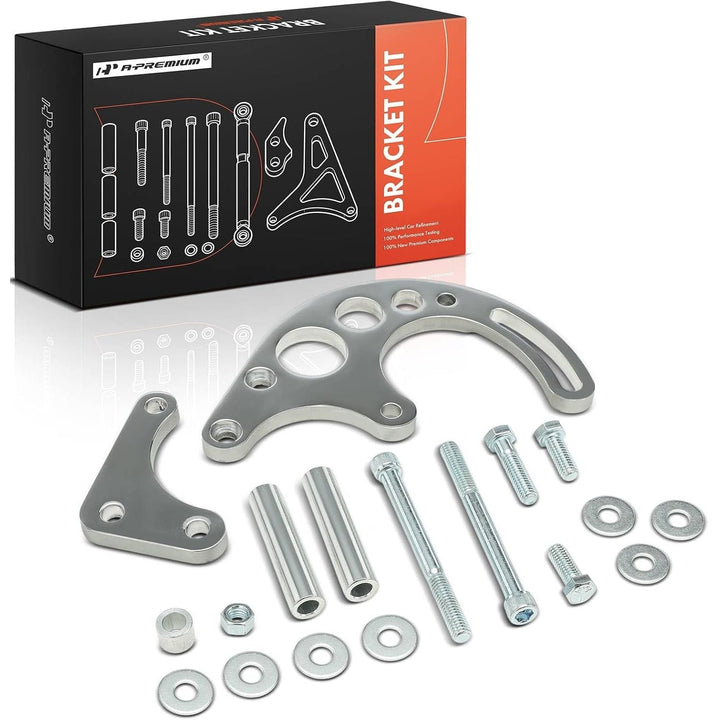 Polished Power Steering Pump Bracket Kit for Small-Block Chevrolet, Long Water Pump - Just Closeouts Canada Inc.