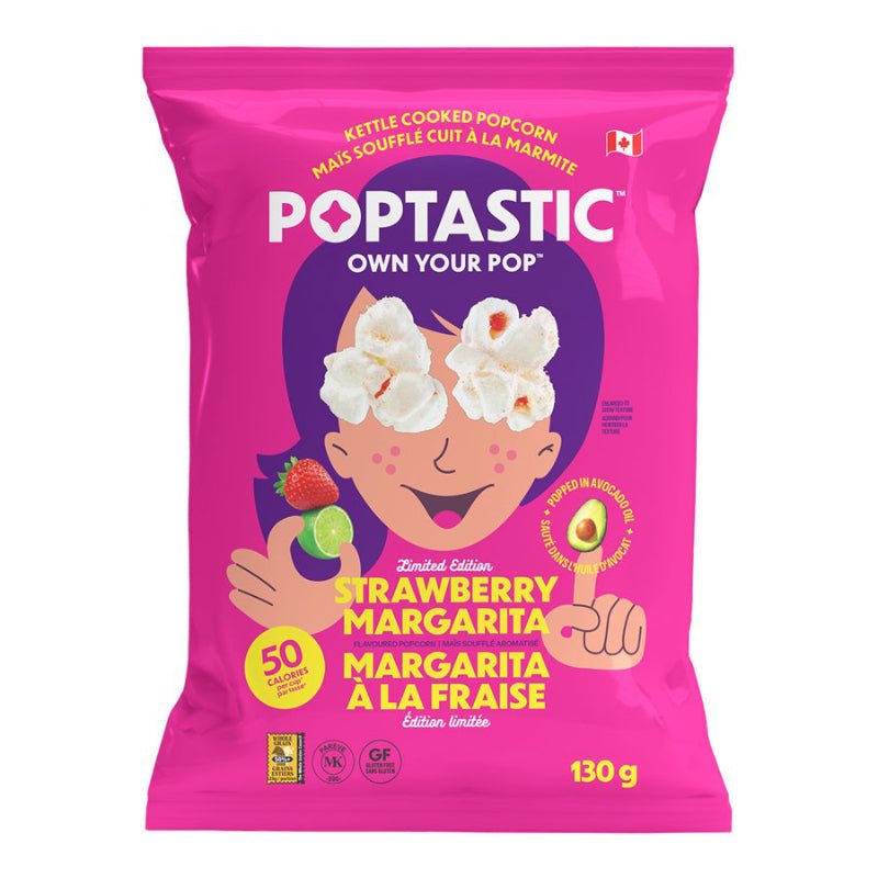 Poptastic Kettle Cooked Popcorn - Strawberry Margarita, 130g - Just Closeouts Canada Inc.673513800704