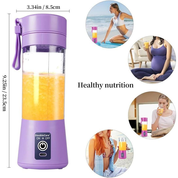 Portable Blender Cup, Electric USB Juicer Blender, 380ml, Light purple - Just Closeouts Canada Inc.