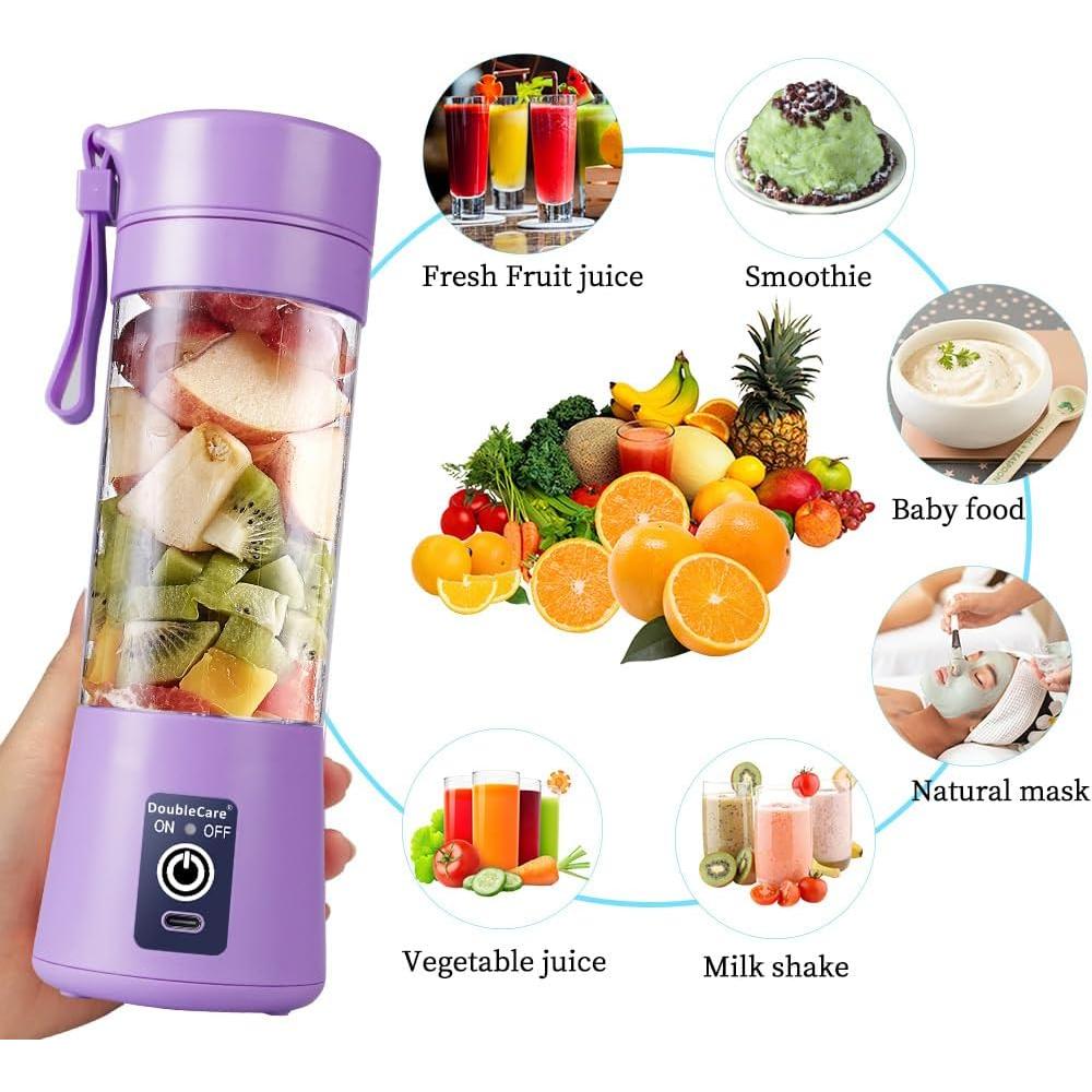 Portable Blender Cup, Electric USB Juicer Blender, 380ml, Light purple - Just Closeouts Canada Inc.