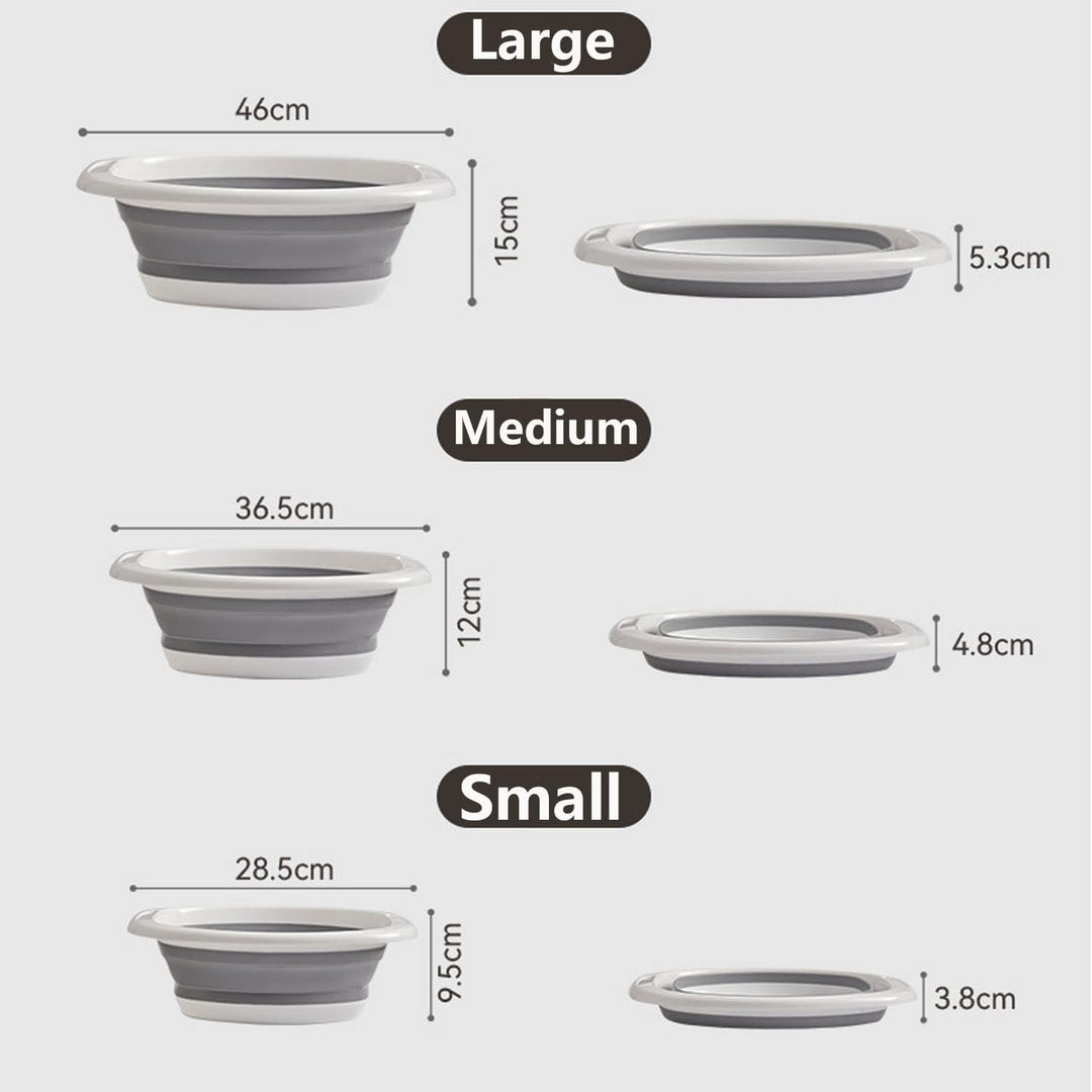 Portable Foldable Wash Basin with Hanging Hole, Multipurpose Outdoor Travel Basin for Camping, Hiking and Home (Small) - Just Closeouts Canada Inc.