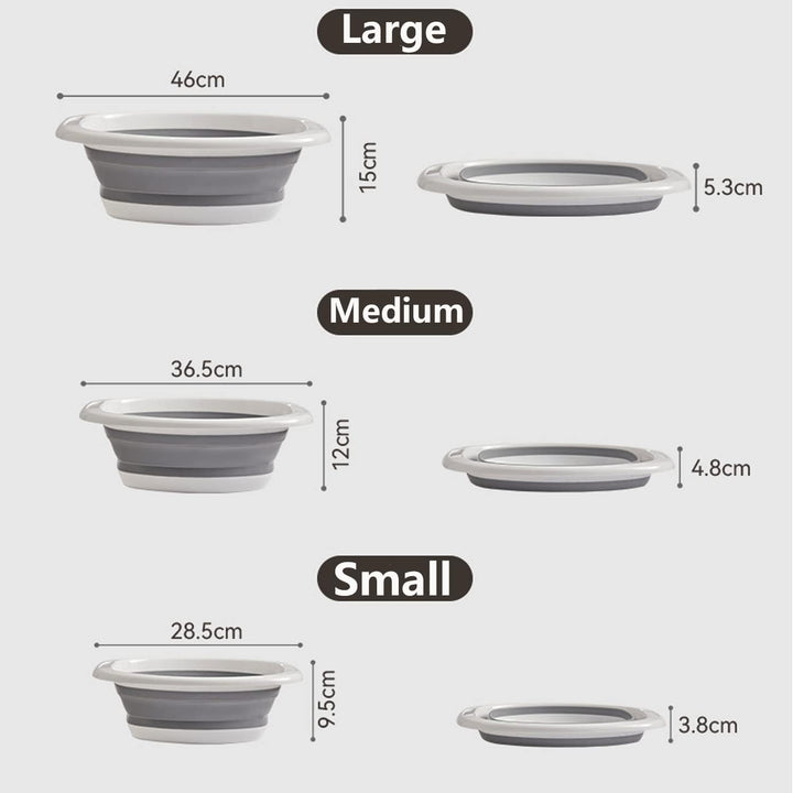 Portable Foldable Wash Basin with Hanging Hole, Multipurpose Outdoor Travel Basin for Camping, Hiking and Home (Small) - Just Closeouts Canada Inc.