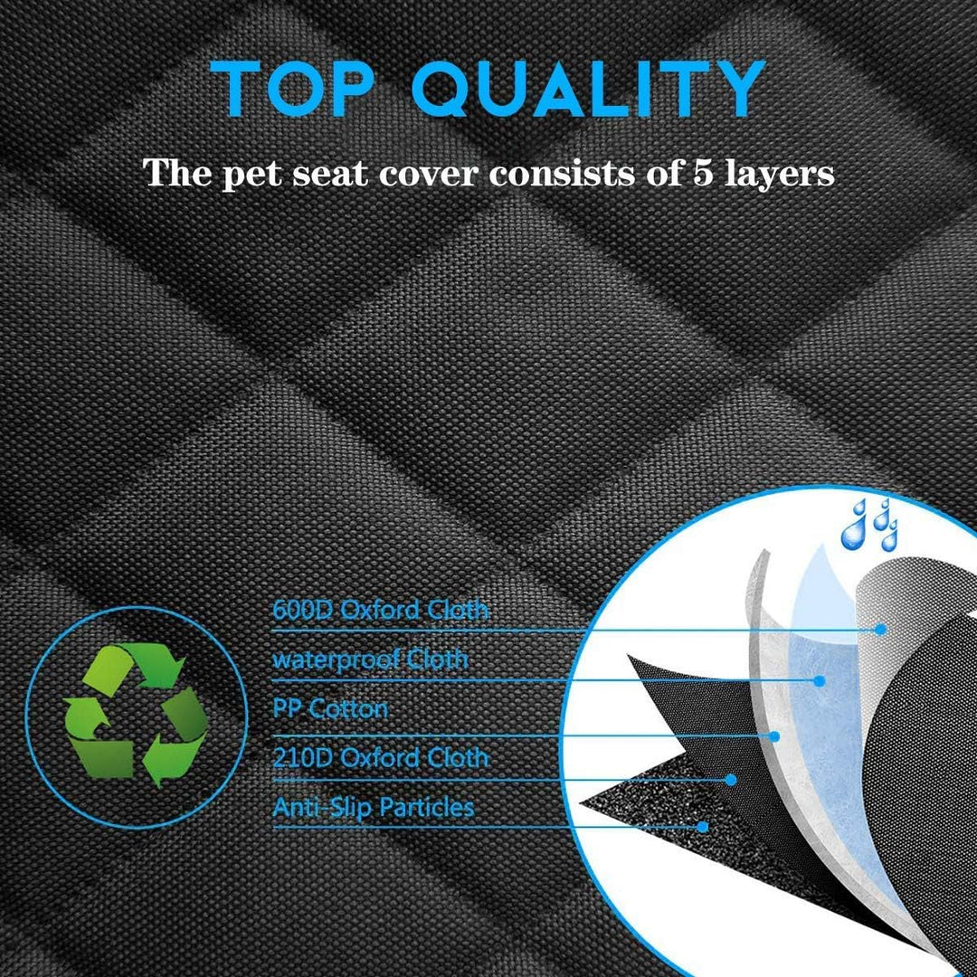Portin Dog Car Seat Covers Pet Seat Cover, Waterproof Nonslip Bench Rear Seat Cover Compatible for Middle Seat Belt Fits Most Cars Trucks and SUVs MPVs - Just Closeouts Canada Inc.784099372940