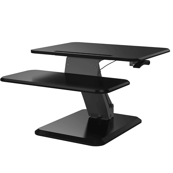 POSI210BK Posidesk 25" Sit - Stand Pedestal Desk with One Touch Height Adjustment Setting, Black - Just Closeouts Canada Inc.
