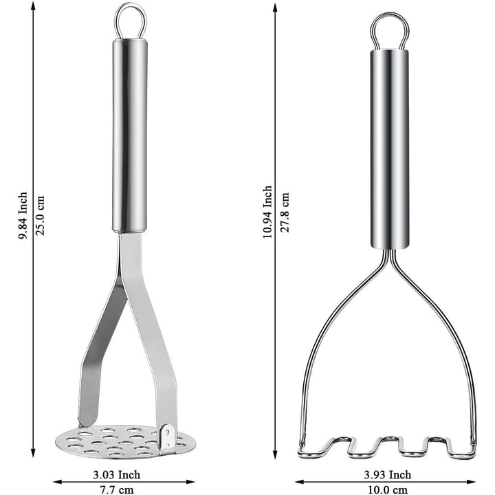 Potato Masher Stainless Steel 2pcs, Durable Mashed Masher Kitchen Tool, Mash Kitchen Utensils Gadgets Easy to Clean - Just Closeouts Canada Inc.X004VS4C8T