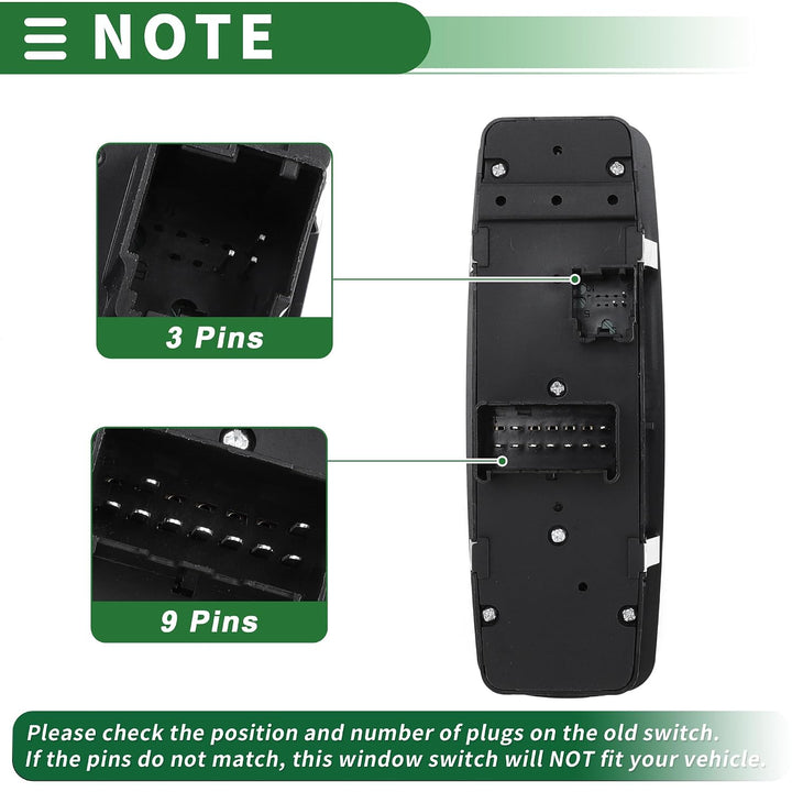 Power Window and Mirror Switch for Ram, 68298867AA/68110867AA - Just Closeouts Canada Inc.