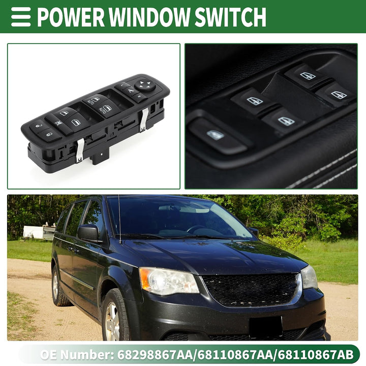 Power Window and Mirror Switch for Ram, 68298867AA/68110867AA - Just Closeouts Canada Inc.